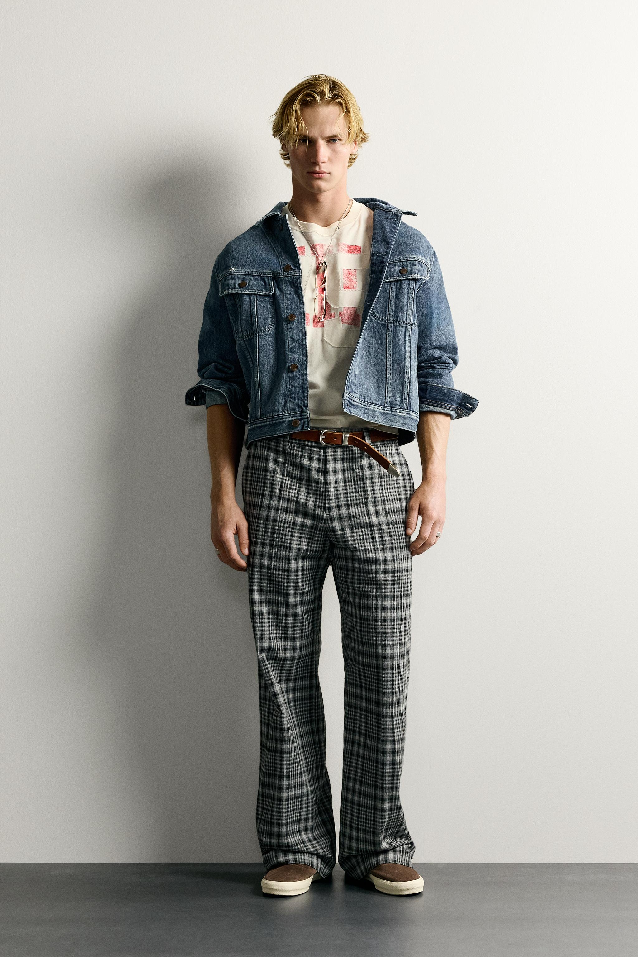 RELAXED FIT DENIM JACKET WITH TABS